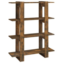 vidaXL Bücherregal/Raumteiler Räuchereiche 100×30×123,5 cm