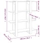 vidaXL Bücherregal/Raumteiler Räuchereiche 100×30×123,5 cm vidaXL Bücherregal/Raumteiler Räuchereiche 100×30×123,5 cm