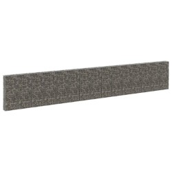 vidaXL Gabionenwand mit Abdeckung Verzinkter Stahl 900x30x150 cm