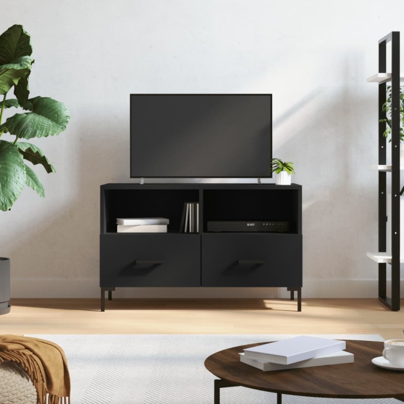 vidaXL TV-Schrank Schwarz 80x36x50 cm Holzwerkstoff vidaXL TV-Schrank Schwarz 80x36x50 cm Holzwerkstoff