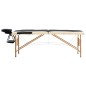 Massageliege Klappbar 2-Zonen mit Holzgestell Schwarz und Beige Massageliege Klappbar 2-Zonen mit Holzgestell Schwarz und Beige