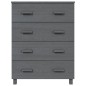 vidaXL Sideboard HAMAR Dunkelgrau 79x40x103,5 cm Massivholz Kiefer vidaXL Sideboard HAMAR Dunkelgrau 79x40x103,5 cm Massivholz Kiefer