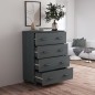 vidaXL Sideboard HAMAR Dunkelgrau 79x40x103,5 cm Massivholz Kiefer vidaXL Sideboard HAMAR Dunkelgrau 79x40x103,5 cm Massivholz Kiefer
