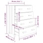 vidaXL Sideboard HAMAR Dunkelgrau 79x40x103,5 cm Massivholz Kiefer vidaXL Sideboard HAMAR Dunkelgrau 79x40x103,5 cm Massivholz Kiefer