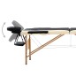 Massageliege Klappbar 2-Zonen mit Holzgestell Schwarz und Beige Massageliege Klappbar 2-Zonen mit Holzgestell Schwarz und Beige