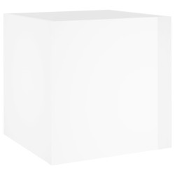 vidaXL Pflanzgefäß Hochglanz-Weiß 40x40x40 cm Holzwerkstoff