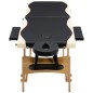 Massageliege Klappbar 2-Zonen mit Holzgestell Schwarz und Beige Massageliege Klappbar 2-Zonen mit Holzgestell Schwarz und Beige