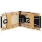 Massageliege Klappbar 2-Zonen mit Holzgestell Schwarz und Beige Massageliege Klappbar 2-Zonen mit Holzgestell Schwarz und Beige