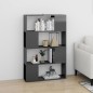 vidaXL Bücherregal Raumteiler Hochglanz-Grau 80x24x124,5 cm vidaXL Bücherregal Raumteiler Hochglanz-Grau 80x24x124,5 cm
