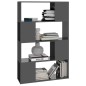 vidaXL Bücherregal Raumteiler Hochglanz-Grau 80x24x124,5 cm vidaXL Bücherregal Raumteiler Hochglanz-Grau 80x24x124,5 cm