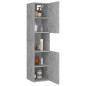 vidaXL Badezimmerschrank Betongrau 30x30x130 cm Holzwerkstoff vidaXL Badezimmerschrank Betongrau 30x30x130 cm Holzwerkstoff