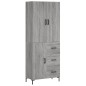 Highboard Grau Sonoma 69,5x34x180 cm Holzwerkstoff Highboard Grau Sonoma 69,5x34x180 cm Holzwerkstoff