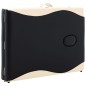 Massageliege Klappbar 2-Zonen mit Holzgestell Schwarz und Beige Massageliege Klappbar 2-Zonen mit Holzgestell Schwarz und Beige