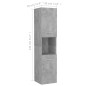 vidaXL Badezimmerschrank Betongrau 30x30x130 cm Holzwerkstoff vidaXL Badezimmerschrank Betongrau 30x30x130 cm Holzwerkstoff