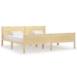 vidaXL Massivholzbett Kiefer 200x200 cm