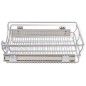 vidaXL Einbauschublade Korbauszug 2 Stk. Silbern 500 mm vidaXL Einbauschublade Korbauszug 2 Stk. Silbern 500 mm