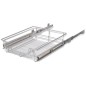 vidaXL Einbauschublade Korbauszug 2 Stk. Silbern 500 mm vidaXL Einbauschublade Korbauszug 2 Stk. Silbern 500 mm