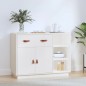 vidaXL Sideboard Weiß 98,5x40x75 cm Massivholz Kiefer vidaXL Sideboard Weiß 98,5x40x75 cm Massivholz Kiefer