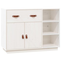 vidaXL Sideboard Weiß 98,5x40x75 cm Massivholz Kiefer