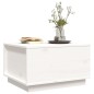 vidaXL Couchtisch Weiß 60x50x35 cm Massivholz Kiefer vidaXL Couchtisch Weiß 60x50x35 cm Massivholz Kiefer