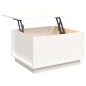 vidaXL Couchtisch Weiß 60x50x35 cm Massivholz Kiefer vidaXL Couchtisch Weiß 60x50x35 cm Massivholz Kiefer