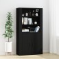 vidaXL Wandschrank Schwarz 80x33x80 cm Holzwerkstoff vidaXL Wandschrank Schwarz 80x33x80 cm Holzwerkstoff