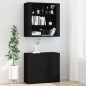 vidaXL Wandschrank Schwarz 80x33x80 cm Holzwerkstoff vidaXL Wandschrank Schwarz 80x33x80 cm Holzwerkstoff