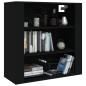 vidaXL Wandschrank Schwarz 80x33x80 cm Holzwerkstoff vidaXL Wandschrank Schwarz 80x33x80 cm Holzwerkstoff