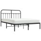 vidaXL Bettgestell mit Kopfteil Metall Schwarz 140x190 cm vidaXL Bettgestell mit Kopfteil Metall Schwarz 140x190 cm