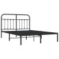 vidaXL Bettgestell mit Kopfteil Metall Schwarz 140x190 cm vidaXL Bettgestell mit Kopfteil Metall Schwarz 140x190 cm