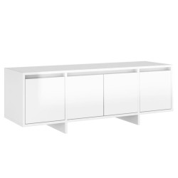 vidaXL TV-Schrank Hochglanz-Weiß 120x30x40,5 cm Holzwerkstoff