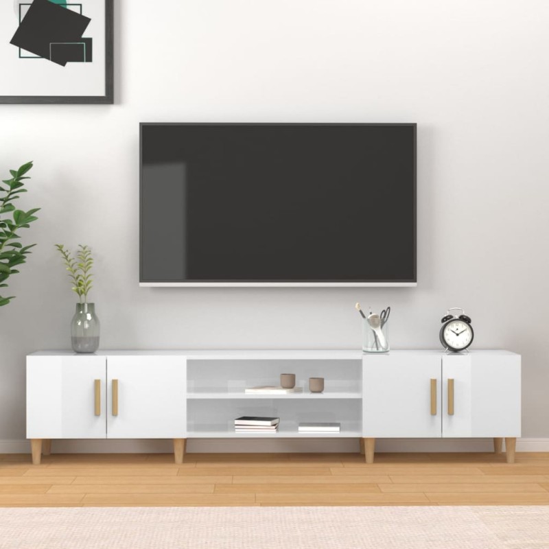 vidaXL TV-Schrank Hochglanz-Weiß 180x31,5x40 cm Holzwerkstoff vidaXL TV-Schrank Hochglanz-Weiß 180x31,5x40 cm Holzwerkstoff
