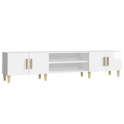 vidaXL TV-Schrank Hochglanz-Weiß 180x31,5x40 cm Holzwerkstoff