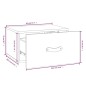 vidaXL Wand-Nachttische 2 Stk. 40x29,5x22 cm