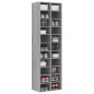 vidaXL Schuhregal Grau Sonoma 54x34x183 cm Holzwerkstoff vidaXL Schuhregal Grau Sonoma 54x34x183 cm Holzwerkstoff