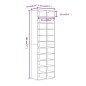 vidaXL Schuhregal Grau Sonoma 54x34x183 cm Holzwerkstoff vidaXL Schuhregal Grau Sonoma 54x34x183 cm Holzwerkstoff