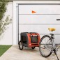 vidaXL Fahrradanhänger Hunde Orange und Grau Oxford-Gewebe und Eisen vidaXL Fahrradanhänger Hunde Orange und Grau Oxford-Gewebe und Eisen