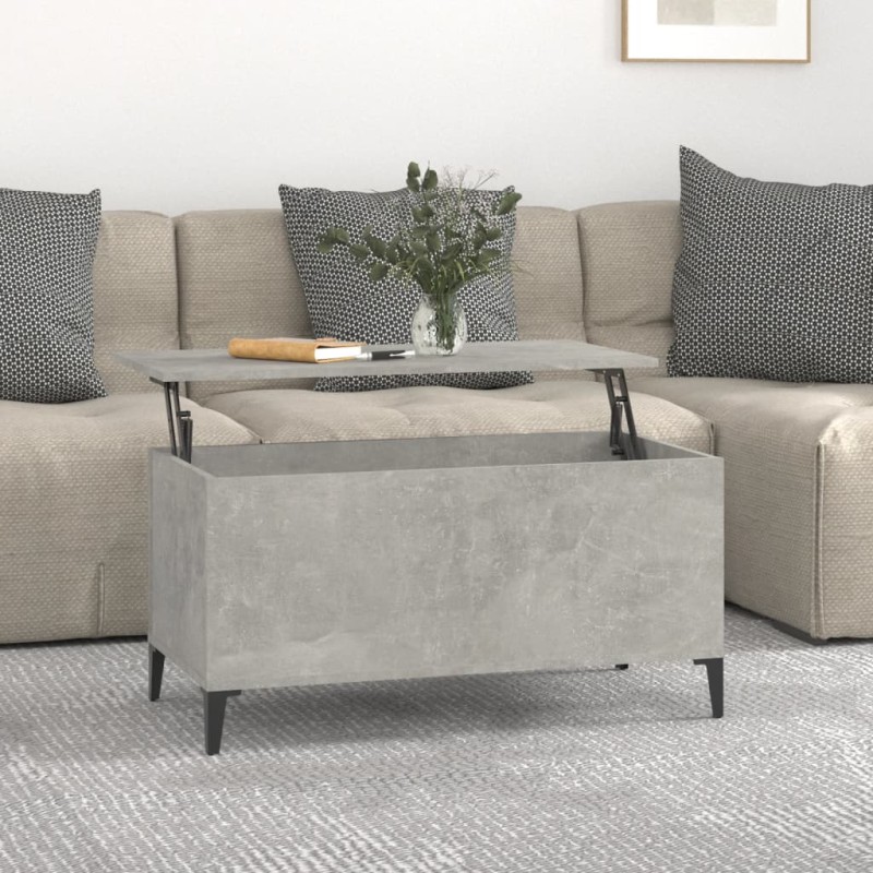 vidaXL Couchtisch Betongrau 90x44,5x45 cm Holzwerkstoff vidaXL Couchtisch Betongrau 90x44,5x45 cm Holzwerkstoff