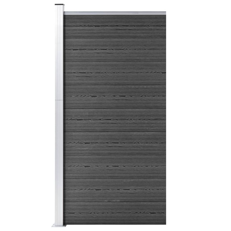 vidaXL Zaunelement WPC 95x186 cm Schwarz vidaXL Zaunelement WPC 95x186 cm Schwarz