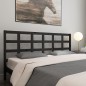 vidaXL Kopfteil Schwarz 205,5x4x100 cm Massivholz Kiefer