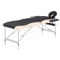 Massageliege Klappbar 2-Zonen Aluminiumgestell Schwarz Beige Massageliege Klappbar 2-Zonen Aluminiumgestell Schwarz Beige