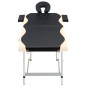 Massageliege Klappbar 2-Zonen Aluminiumgestell Schwarz Beige Massageliege Klappbar 2-Zonen Aluminiumgestell Schwarz Beige