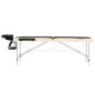 Massageliege Klappbar 2-Zonen Aluminiumgestell Schwarz Beige Massageliege Klappbar 2-Zonen Aluminiumgestell Schwarz Beige