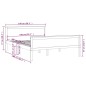 vidaXL Massivholzbett Honigbraun Kiefernholz 140x200 cm vidaXL Massivholzbett Honigbraun Kiefernholz 140x200 cm