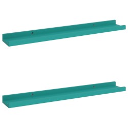vidaXL Wandregale 2 Stk. Blau 60x9x3 cm