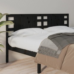 vidaXL Kopfteil Schwarz 206x4x100 cm Massivholz Kiefer