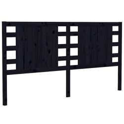 vidaXL Kopfteil Schwarz 206x4x100 cm Massivholz Kiefer