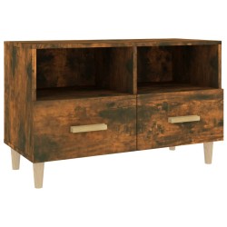 vidaXL TV-Schrank Räuchereiche 80x36x50 cm Holzwerkstoff