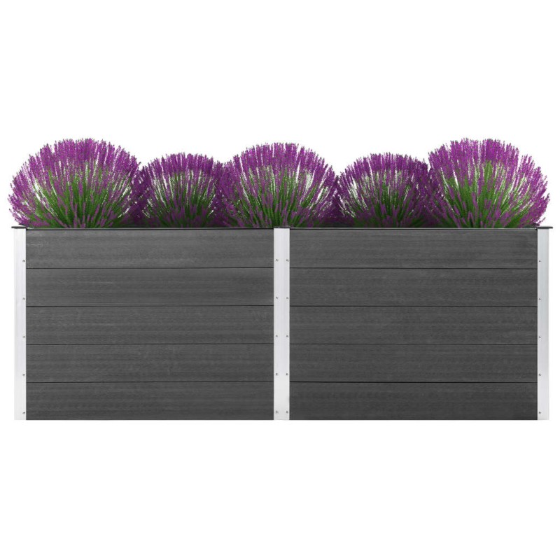 vidaXL Garten-Hochbeet 250 x 50 x 91 cm WPC Grau vidaXL Garten-Hochbeet 250 x 50 x 91 cm WPC Grau
