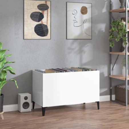 vidaXL Plattenschrank Hochglanz-Weiß 74,5x38x48 cm Holzwerkstoff